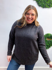 Snuggle Season Sweater Hoodie in Black