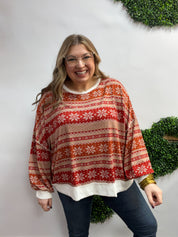Frosted Fair Isle Top