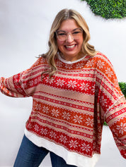 Frosted Fair Isle Top