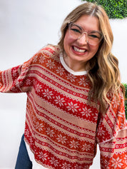 Frosted Fair Isle Top