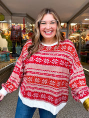 Frosted Fair Isle Top