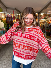 Frosted Fair Isle Top