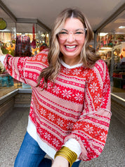 Frosted Fair Isle Top