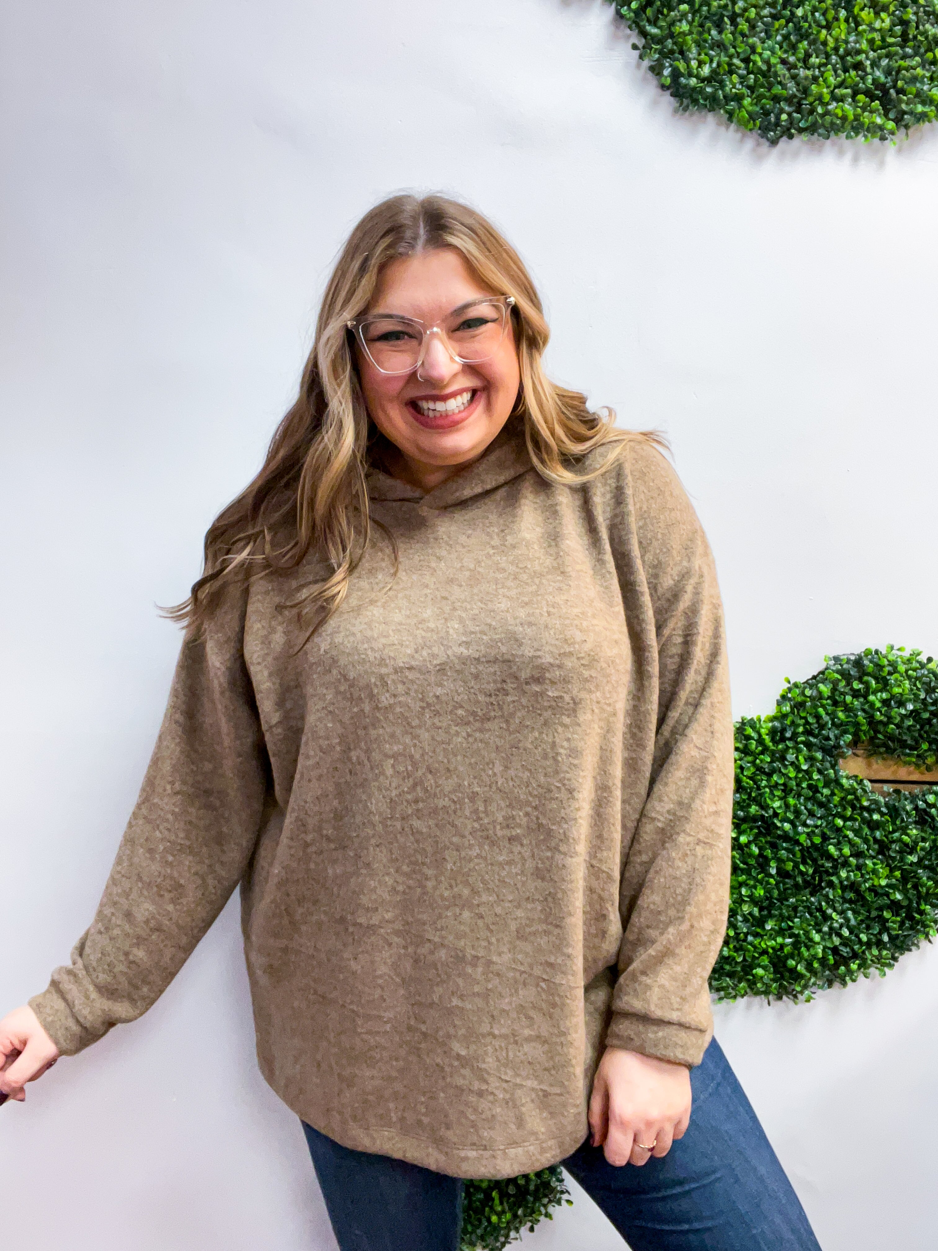 Snuggle Season Sweater Hoodie in Mocha *FINAL SALE*