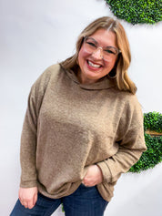 Snuggle Season Sweater Hoodie in Mocha *FINAL SALE*