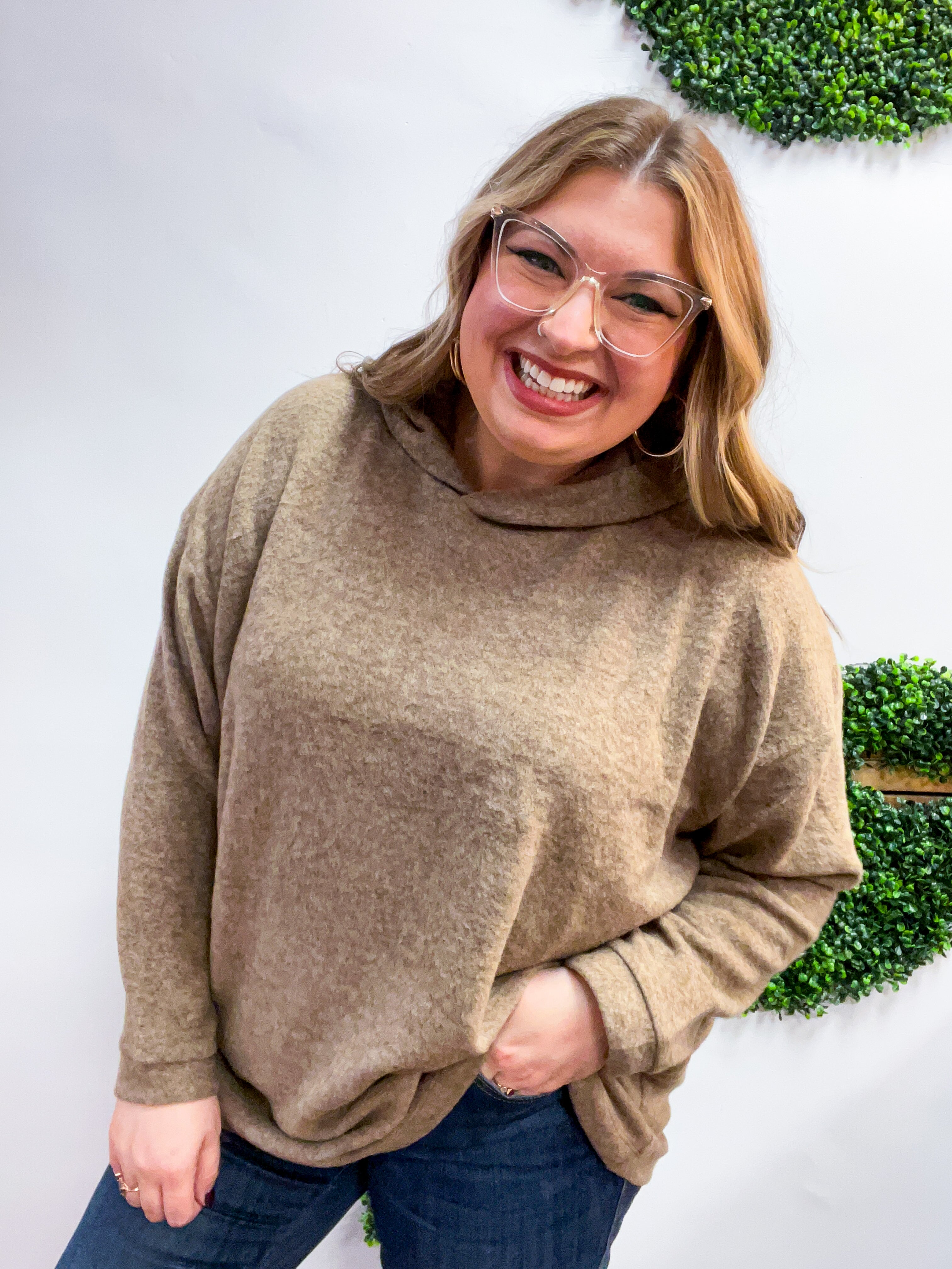 Snuggle Season Sweater Hoodie in Mocha *FINAL SALE*