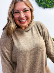 Snuggle Season Sweater Hoodie in Mocha *FINAL SALE*