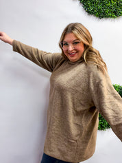 Snuggle Season Sweater Hoodie in Mocha *FINAL SALE*