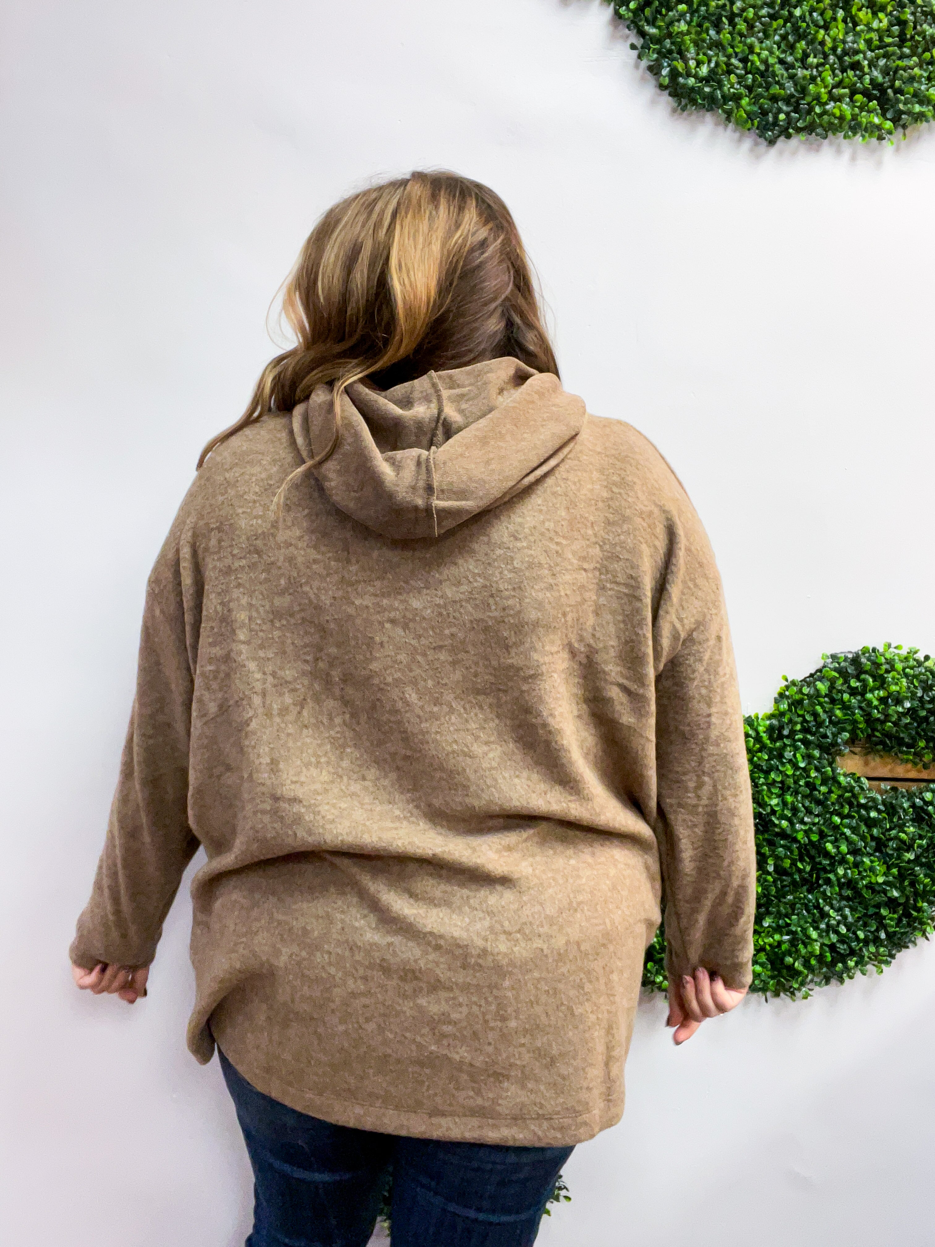 Snuggle Season Sweater Hoodie in Mocha *FINAL SALE*