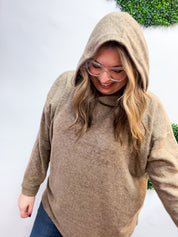 Snuggle Season Sweater Hoodie in Mocha *FINAL SALE*