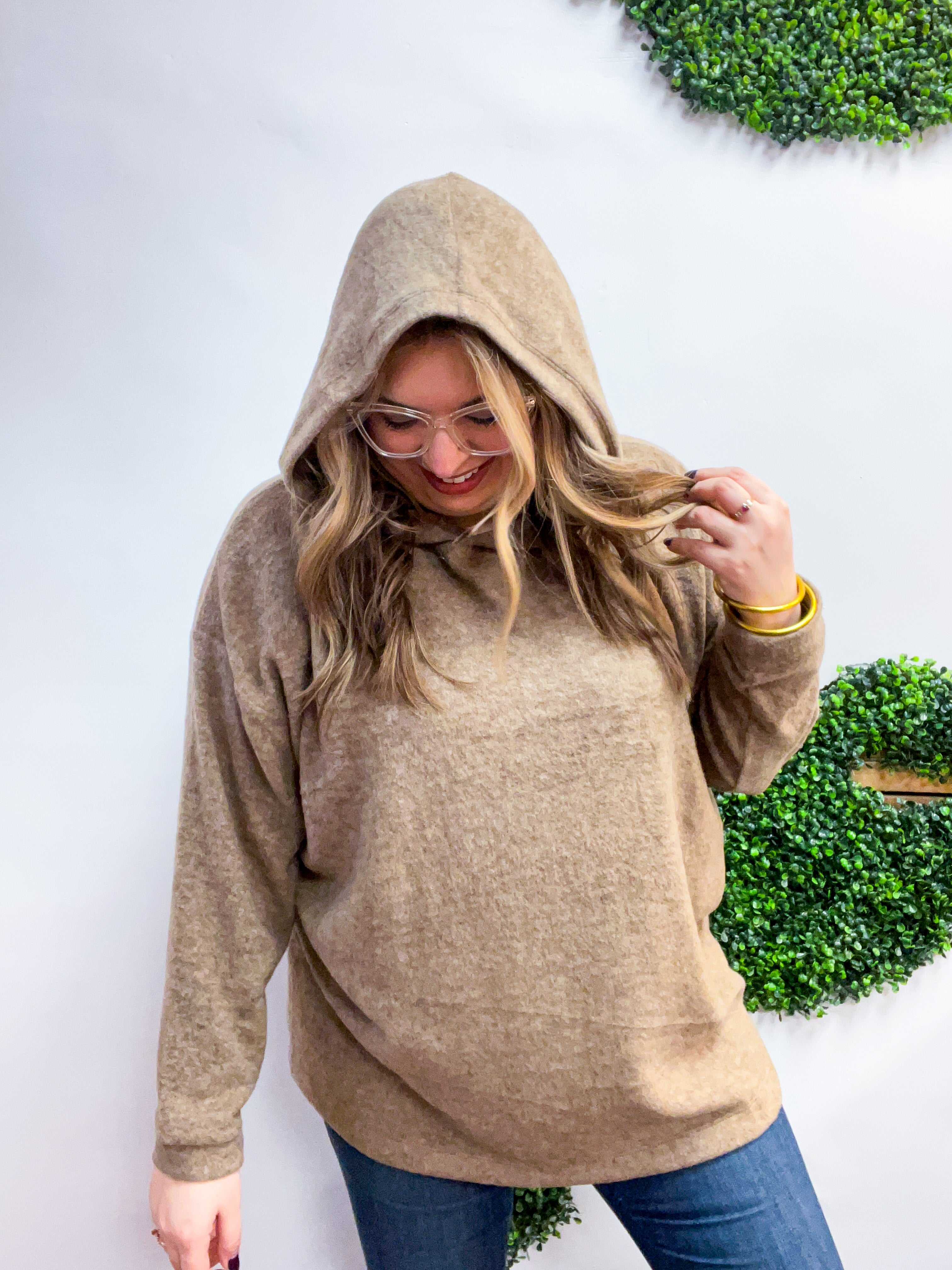 Snuggle Season Sweater Hoodie in Mocha *FINAL SALE*