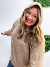 Snuggle Season Sweater Hoodie in Mocha *FINAL SALE*