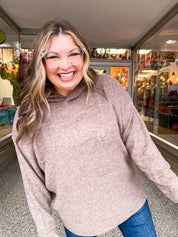 Snuggle Season Sweater Hoodie in Mocha *FINAL SALE*