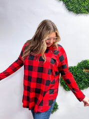 Merry Moments Plaid Tunic in Red