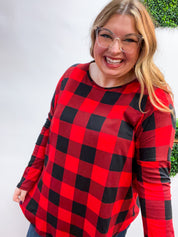 Merry Moments Plaid Tunic in Red