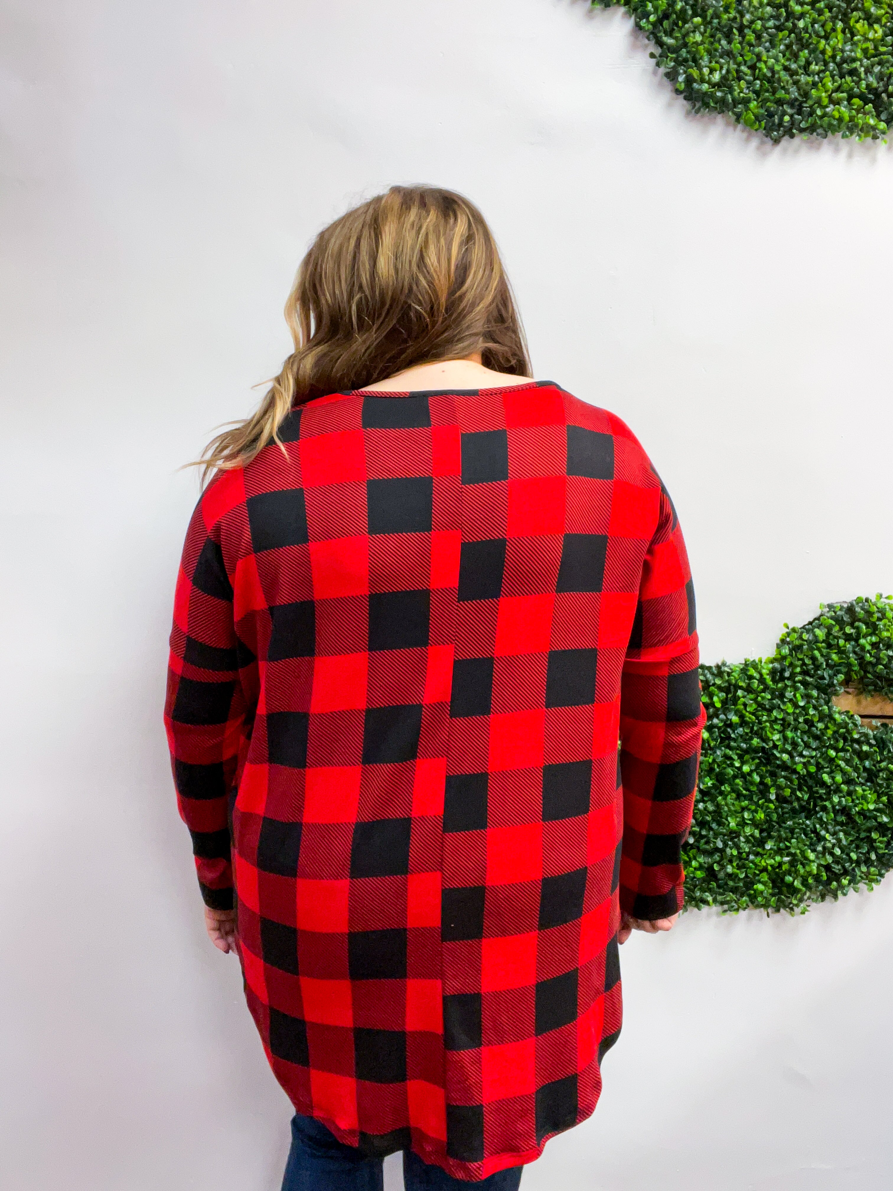 Merry Moments Plaid Tunic in Red