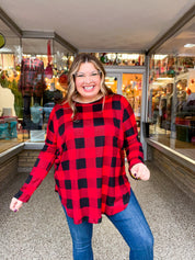 Merry Moments Plaid Tunic in Red
