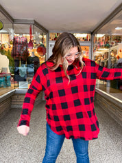 Merry Moments Plaid Tunic in Red