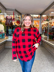 Merry Moments Plaid Tunic in Red