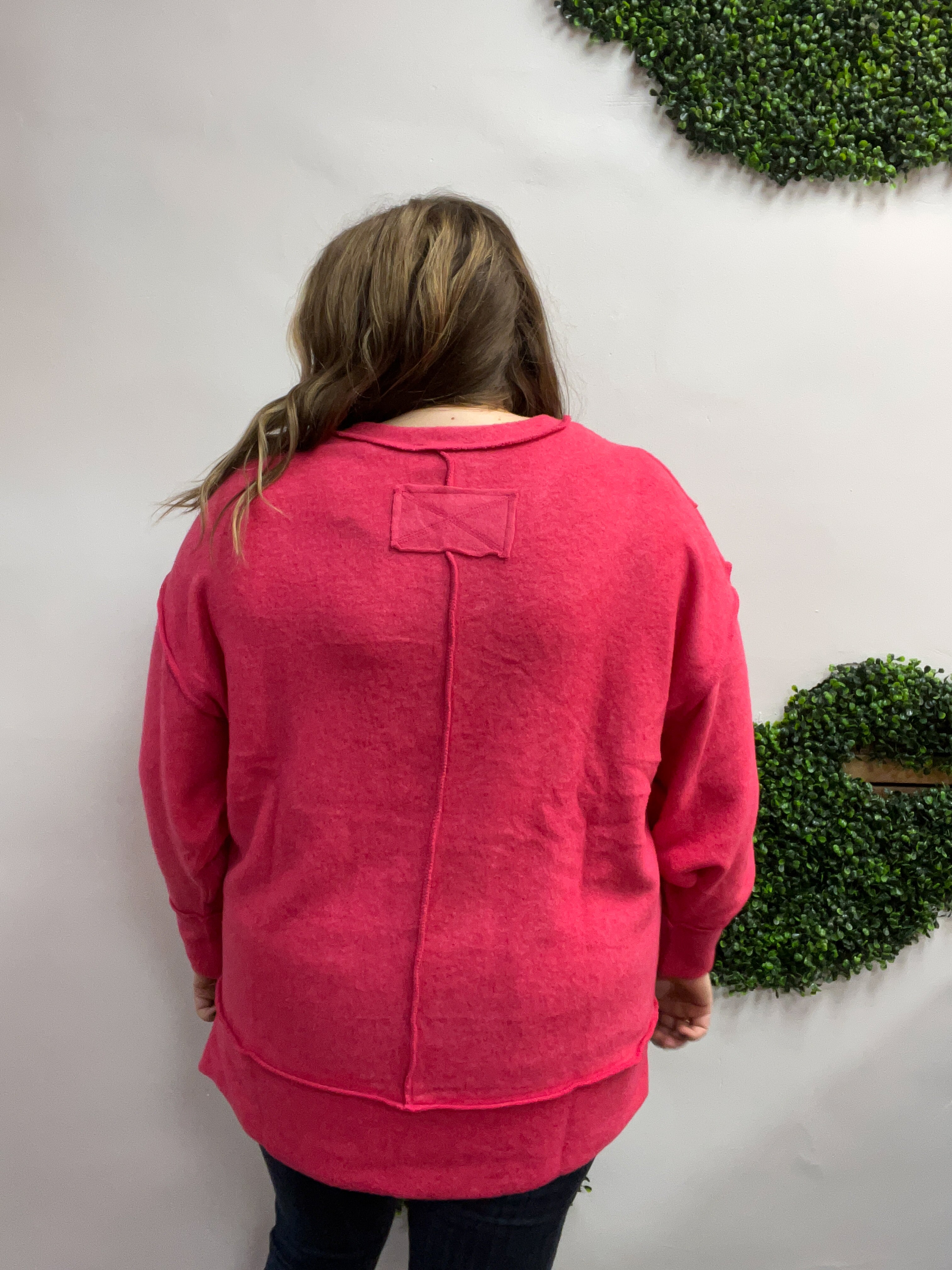 Warm Wishes Pullover in Hot Pink