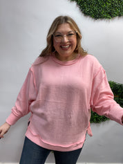 Warm Wishes Pullover in Light Pink *FINAL SALE*