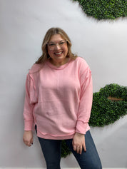 Warm Wishes Pullover in Light Pink *FINAL SALE*