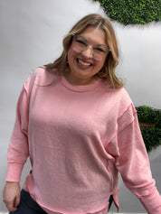 Warm Wishes Pullover in Light Pink *FINAL SALE*