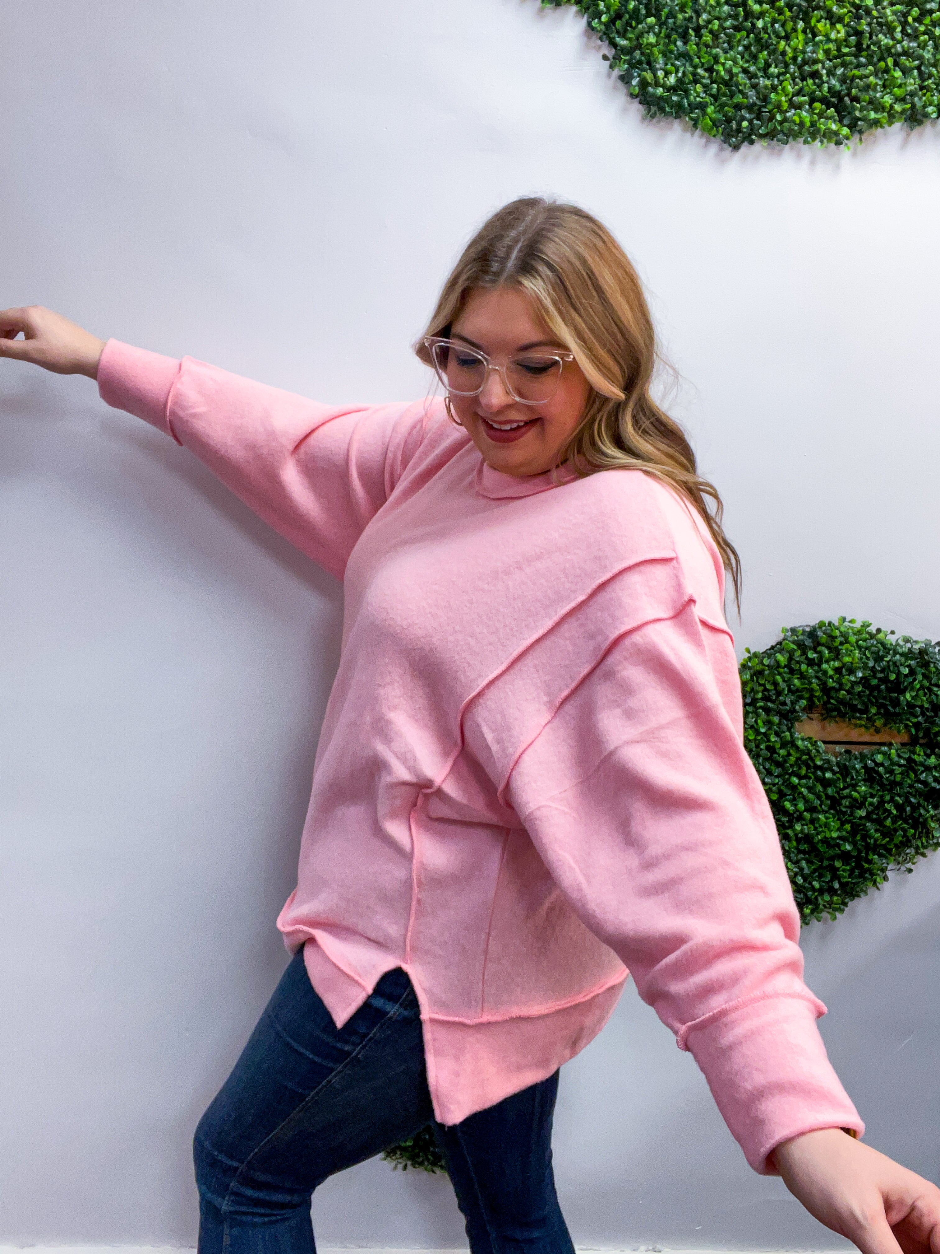 Warm Wishes Pullover in Light Pink *FINAL SALE*