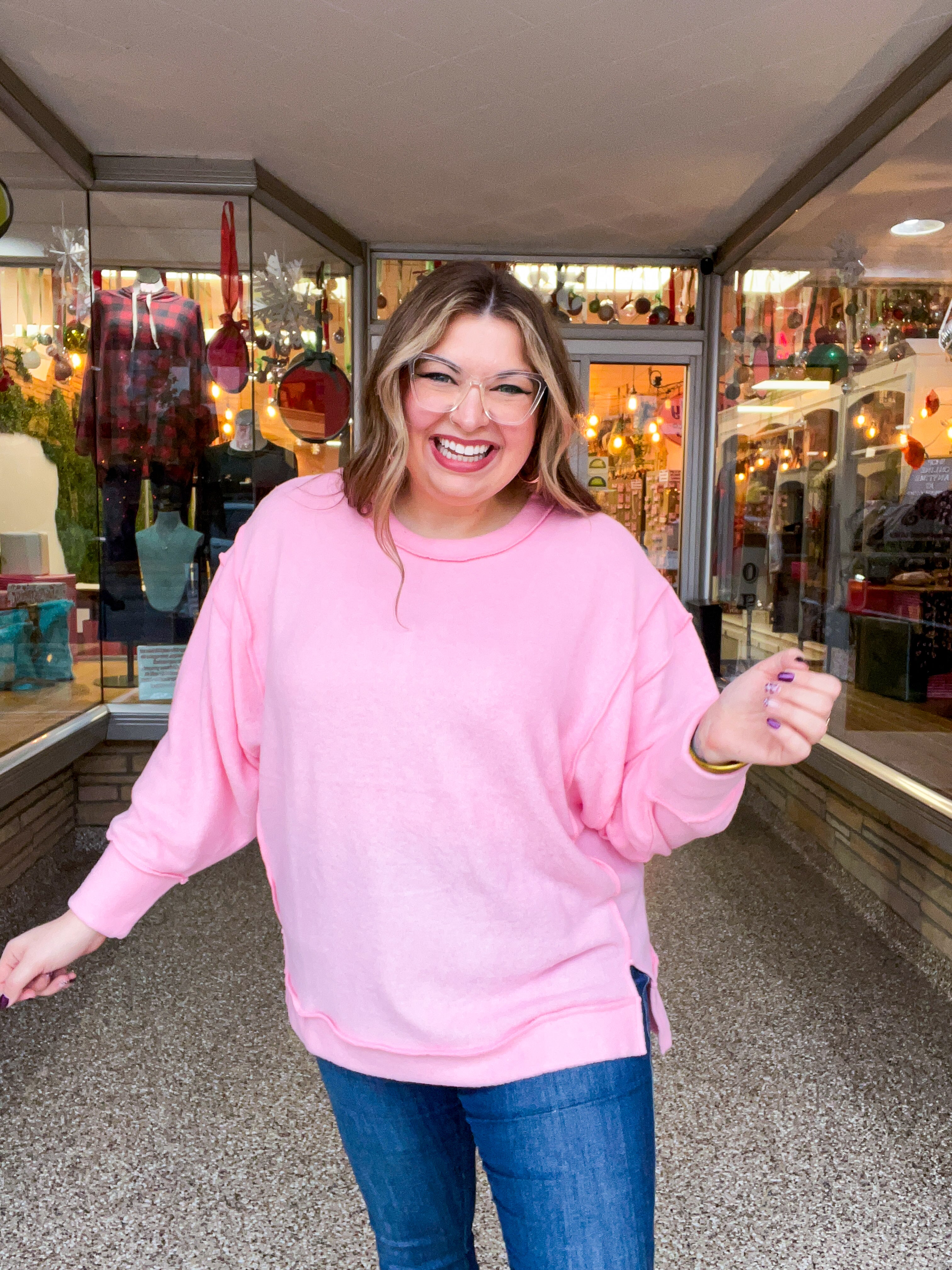 Warm Wishes Pullover in Light Pink *FINAL SALE*