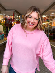 Warm Wishes Pullover in Light Pink *FINAL SALE*