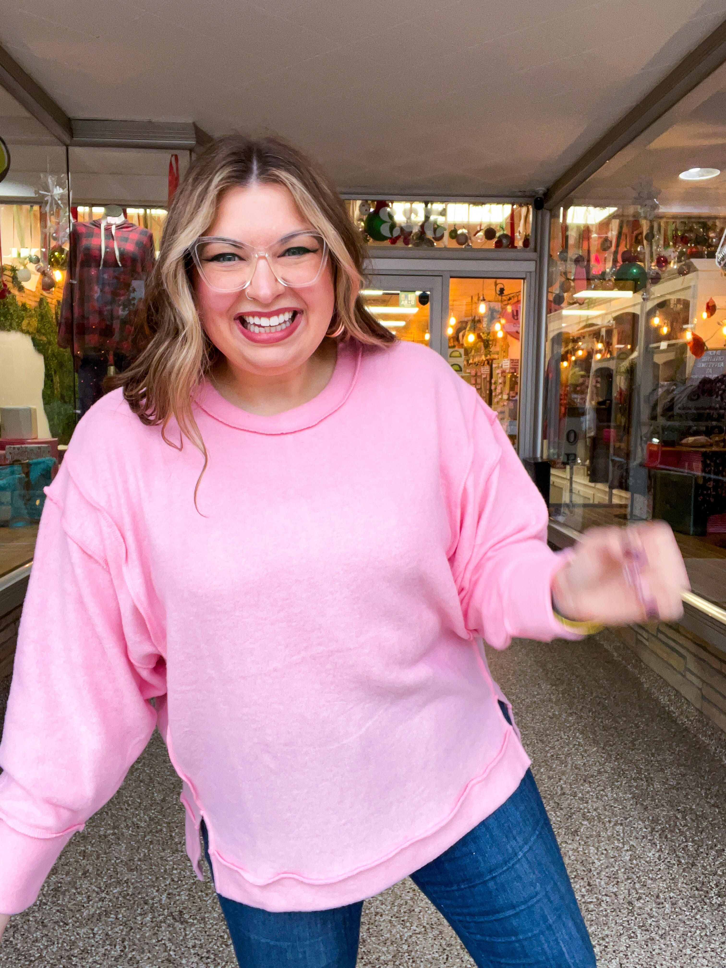 Warm Wishes Pullover in Light Pink *FINAL SALE*