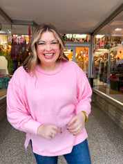 Warm Wishes Pullover in Light Pink *FINAL SALE*