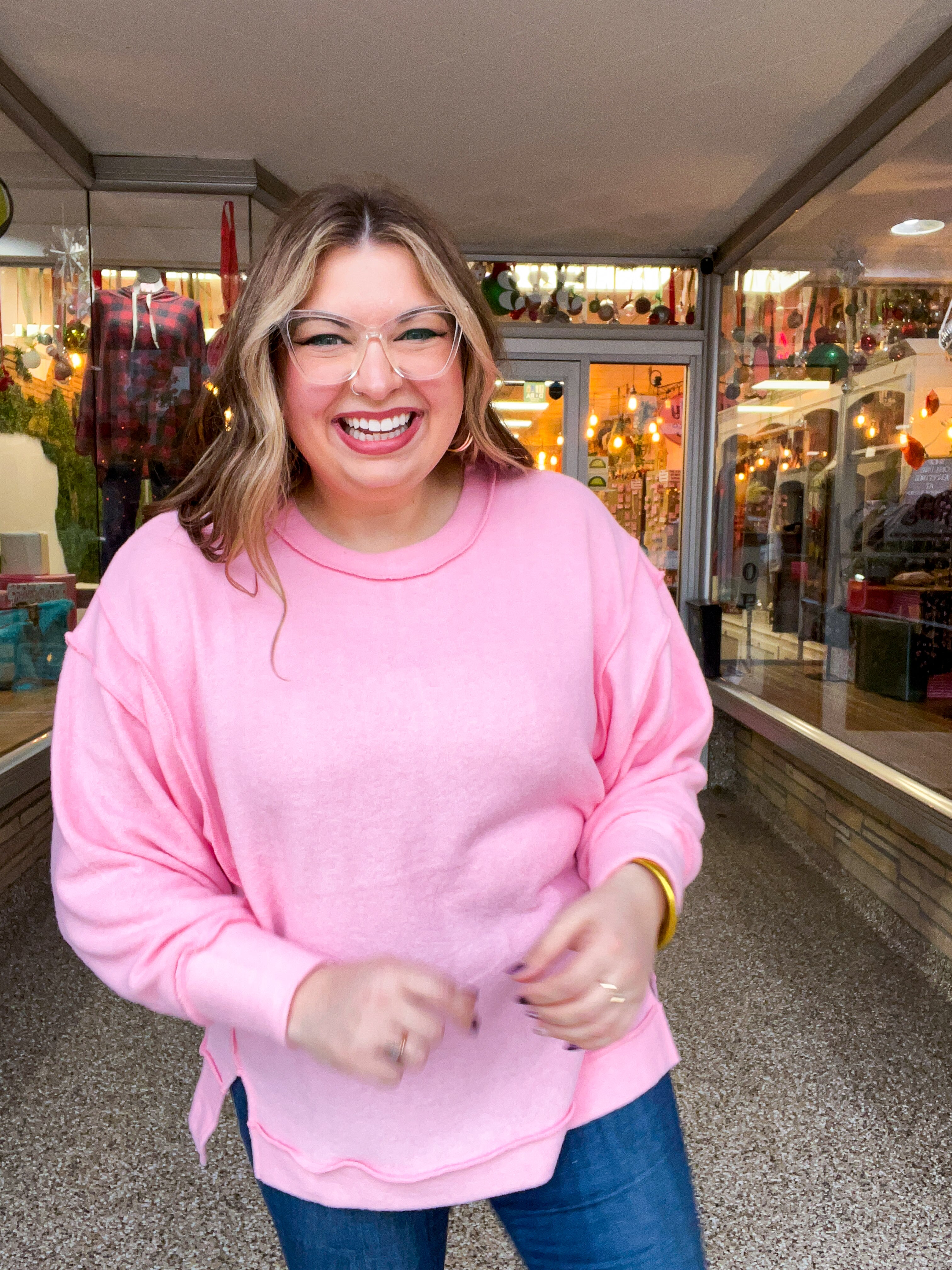 Warm Wishes Pullover in Light Pink *FINAL SALE*