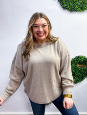 Meadow Ridge Drop Shoulder Sweater in Ash Mocha *FINAL SALE*