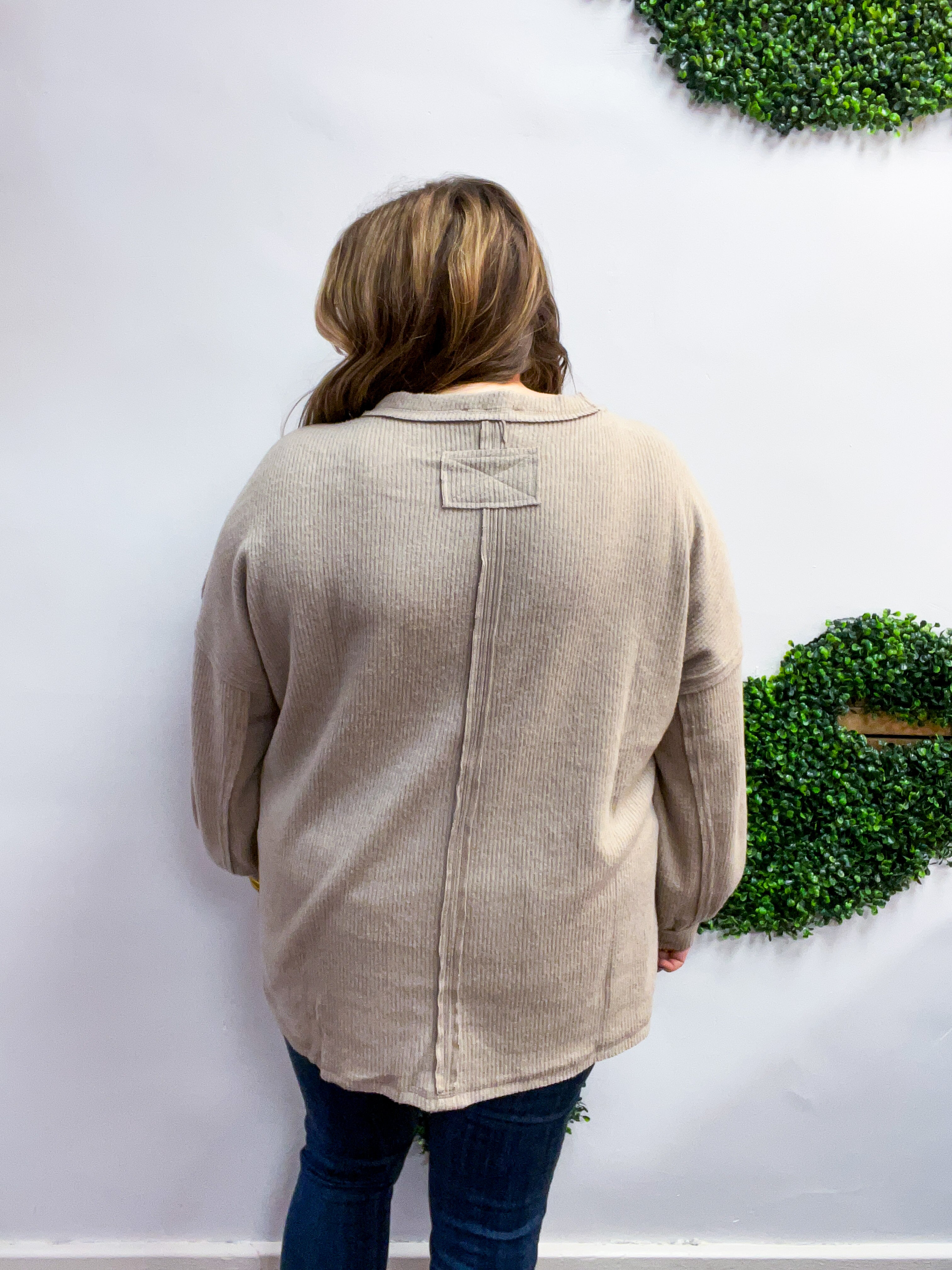 Meadow Ridge Drop Shoulder Sweater in Ash Mocha *FINAL SALE*