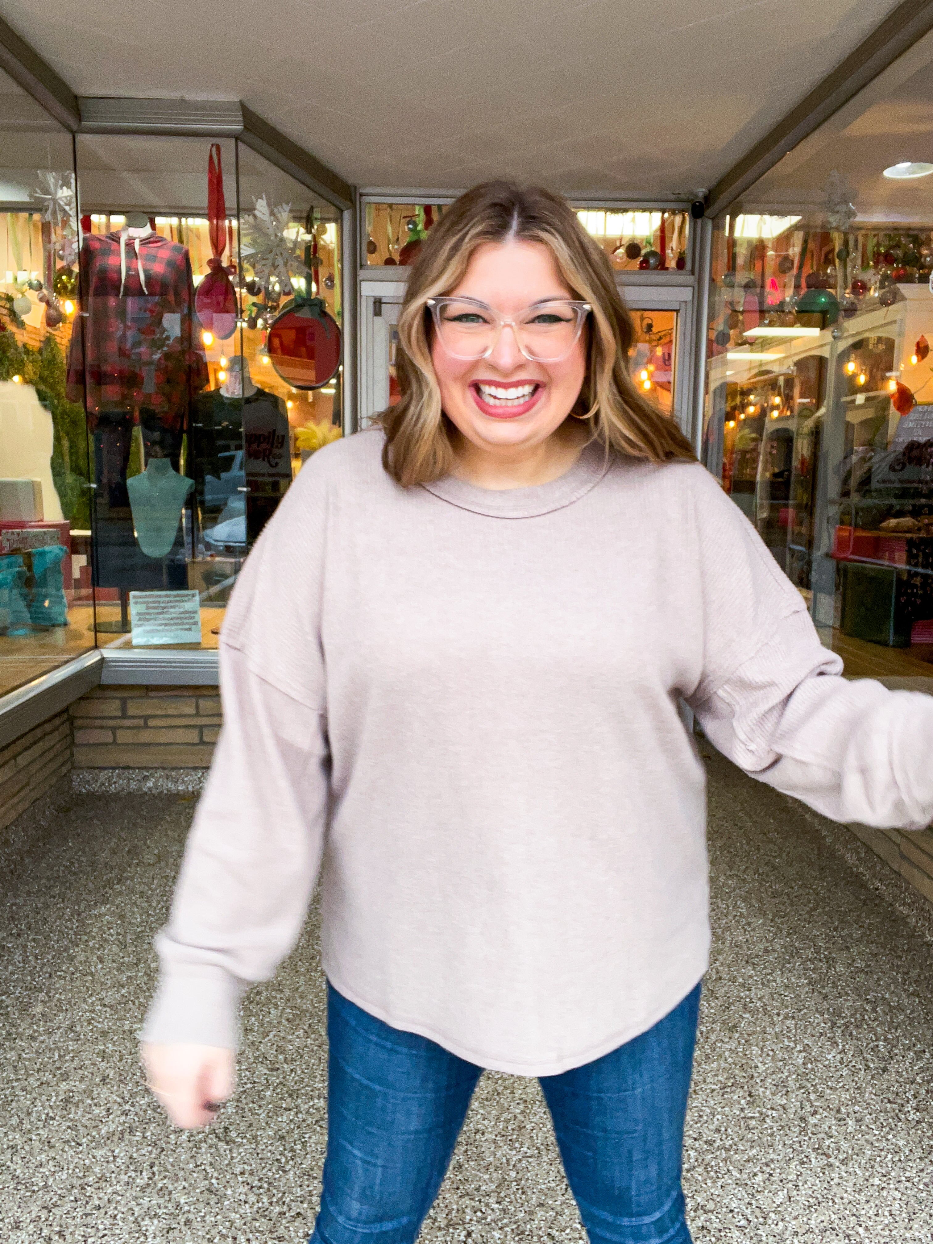 Meadow Ridge Drop Shoulder Sweater in Ash Mocha *FINAL SALE*