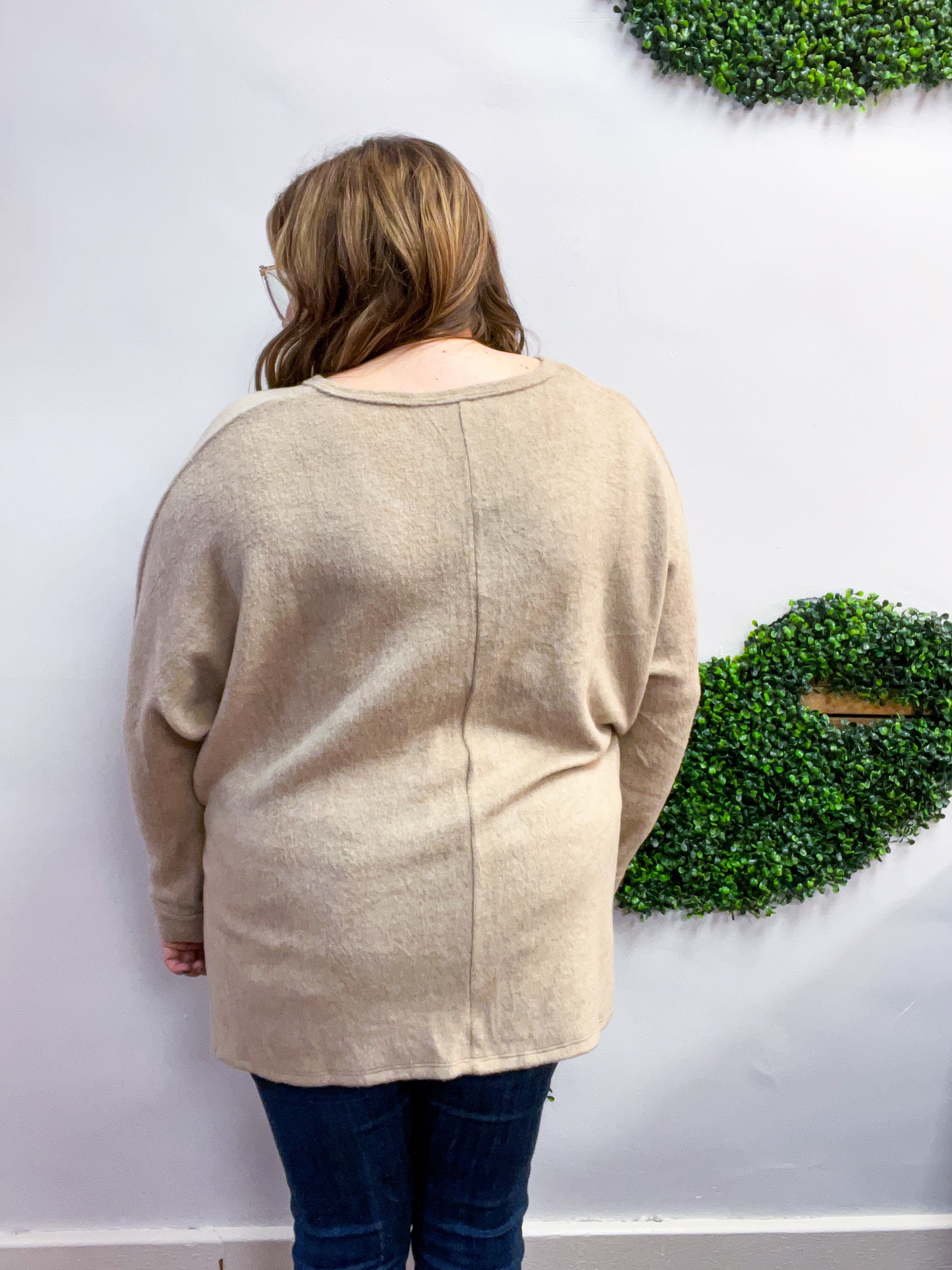 Creamy Comfort V-Neck Sweater in Ash Mocha