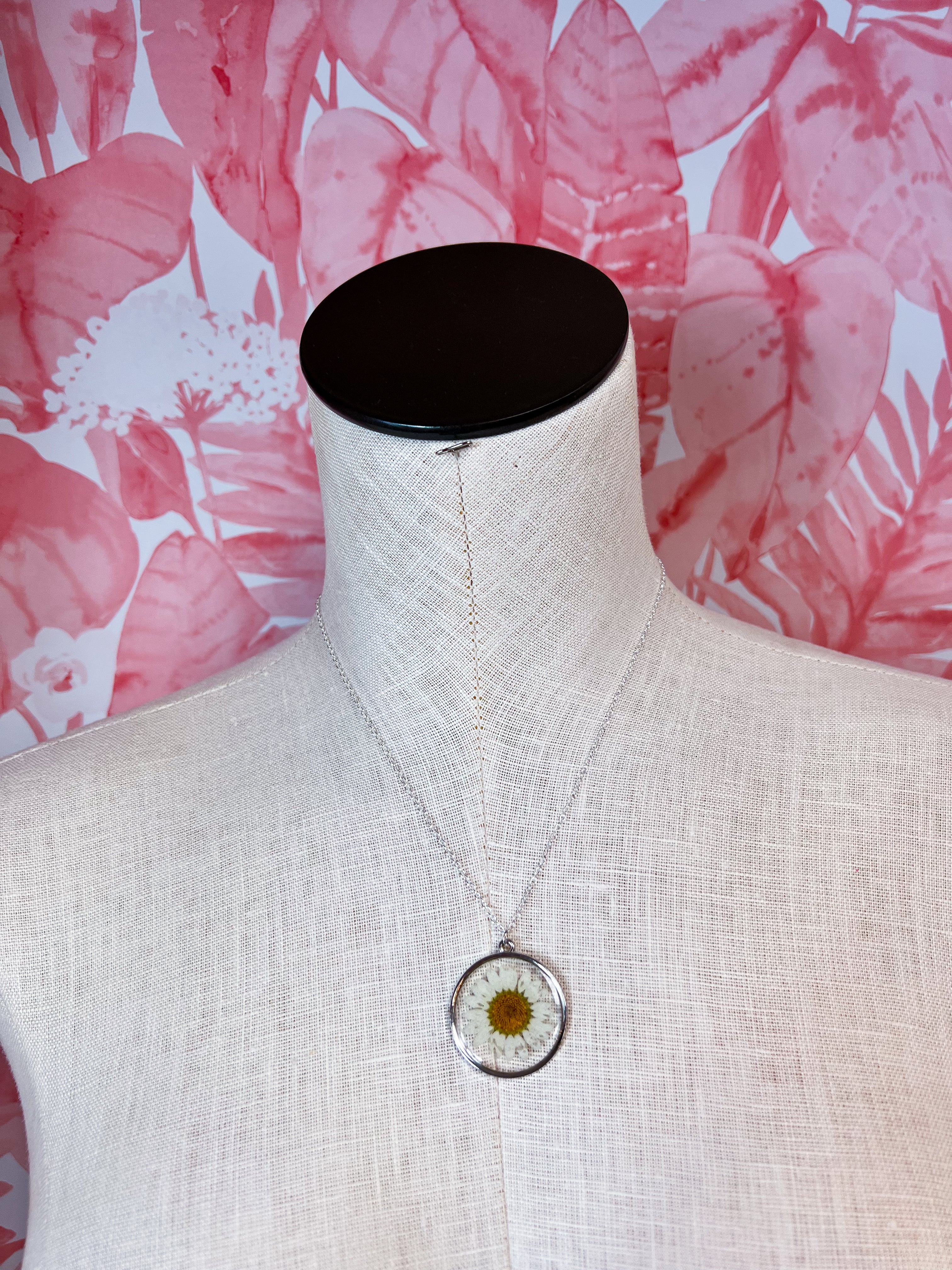 Beverly Jane | Pocketful of Daisies Necklace in Silver