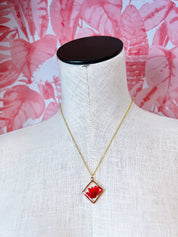 Beverly Jane |  Petal Pop Squares Necklace – Scarlet Bloom