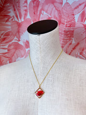 Beverly Jane |  Petal Pop Squares Necklace – Scarlet Bloom