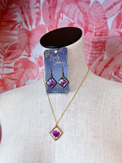 Beverly Jane |  Petal Pop Squares Necklace – Violet Bloom