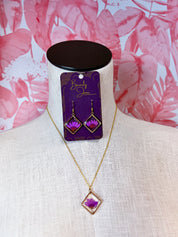 Beverly Jane |  Petal Pop Squares Necklace – Violet Bloom