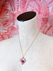 Beverly Jane |  Petal Pop Squares Necklace – Violet Bloom