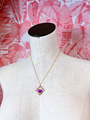 Beverly Jane |  Petal Pop Squares Necklace – Violet Bloom