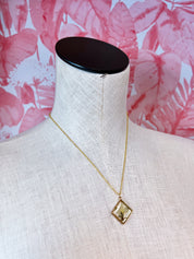 Beverly Jane | Petal Pop Squares Necklace – White Bloom