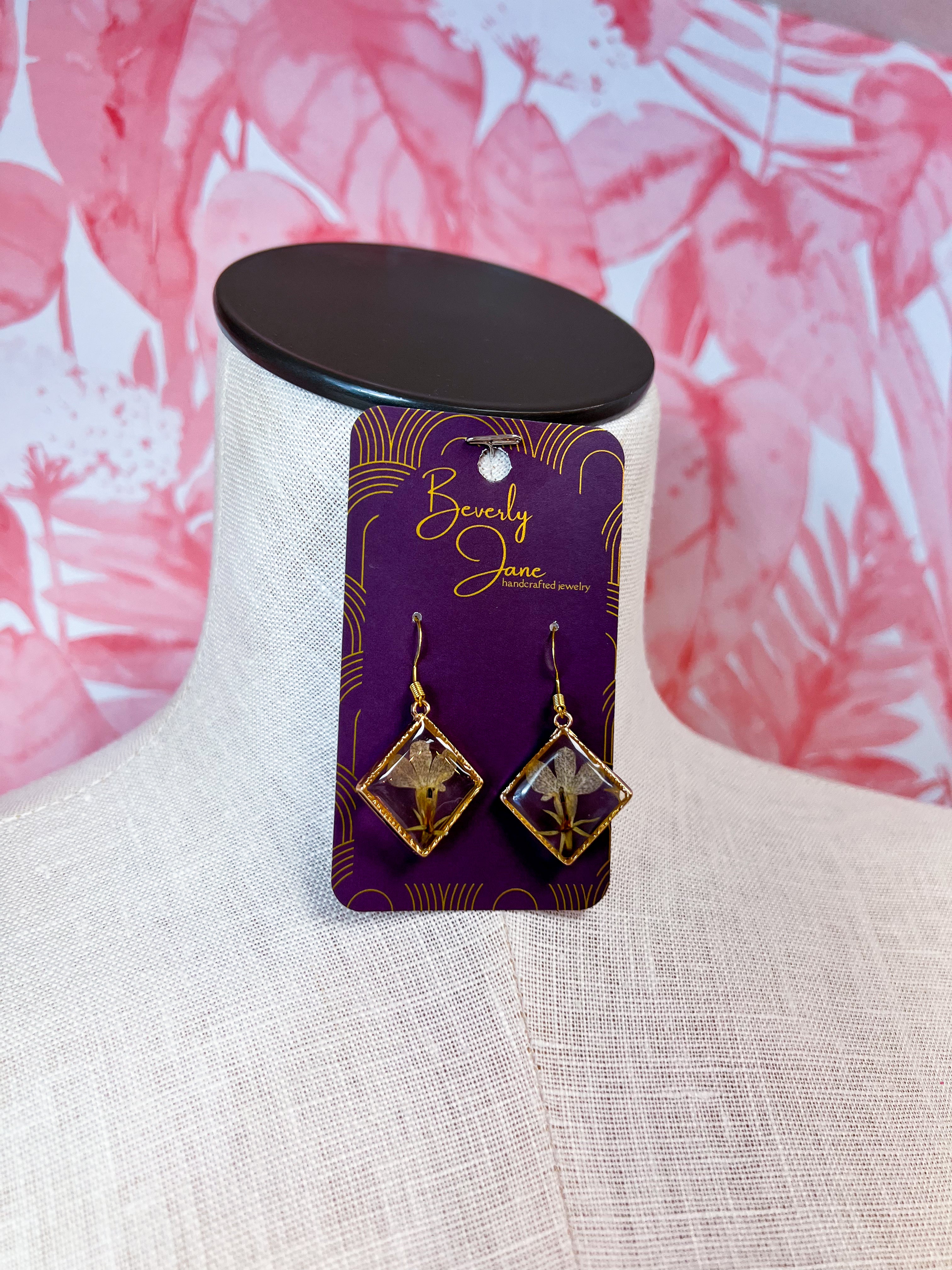 Beverly Jane | Petal Pop Squares Earrings – Blue Bloom