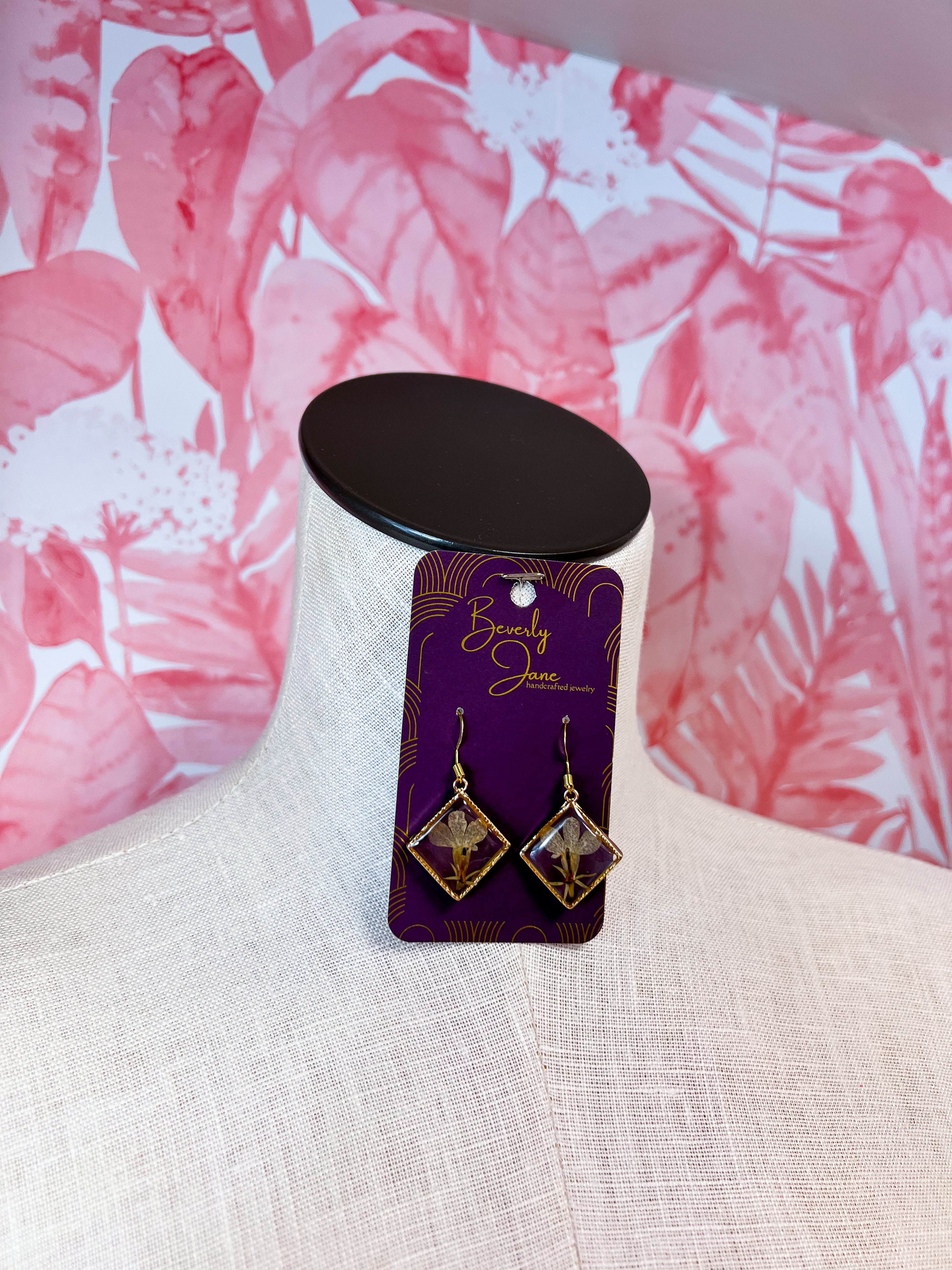Beverly Jane | Petal Pop Squares Earrings – Blue Bloom