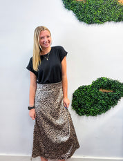 Feline Flair Midi Skirt *FINAL SALE*