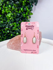 Sparkling Oasis Earrings in Smoky White