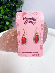 Sparkling Oasis Earrings in Dark Salmon